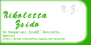 nikoletta zsido business card